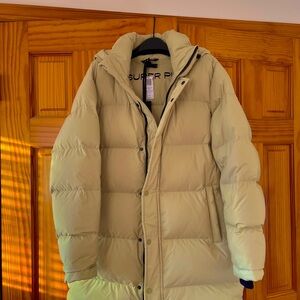 Aritzia Mid SuperPuff Soft Pistachio Jacket